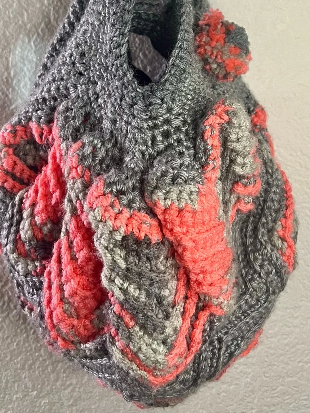 Handmade Crochet Chevron Boho Bag